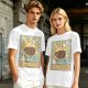 Oversized Dark Green T-Shirt With The Coffee Tarot Card Style Print