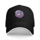 Black Baseball Cap With My Neighbor Totoro Floral Art Print
