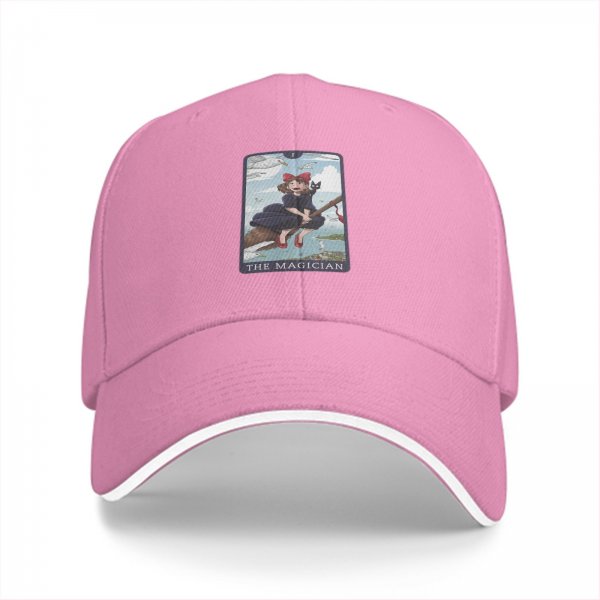 Black baseball cap with Kiki's Delivery Service The Magician tarot print