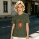 Olive T-Shirt with Flaming Devil Fruit Graphic Print