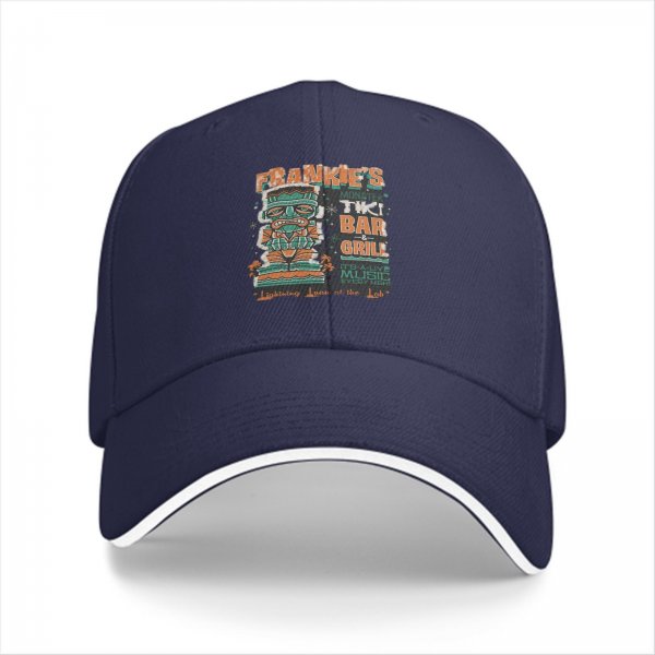 Frankie's Tiki Bar Grill Baseball Cap With Monster Tiki Art