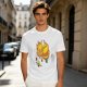 Olive T-Shirt With Sleeping Cosmic Cat And Planets Graphic