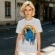 Olive T-Shirt Featuring Giant Cookie Monster Holding Cookie Against Moon