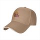 Black baseball cap with a cozy frog sitting in an armchair graphic