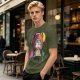 Olive T-shirt with Crying Tony Tony Chopper Graphic Print