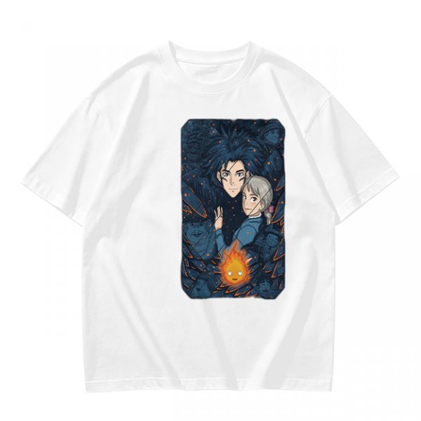 Howl's Moving Castle Anime Graphic Olive T-Shirt
