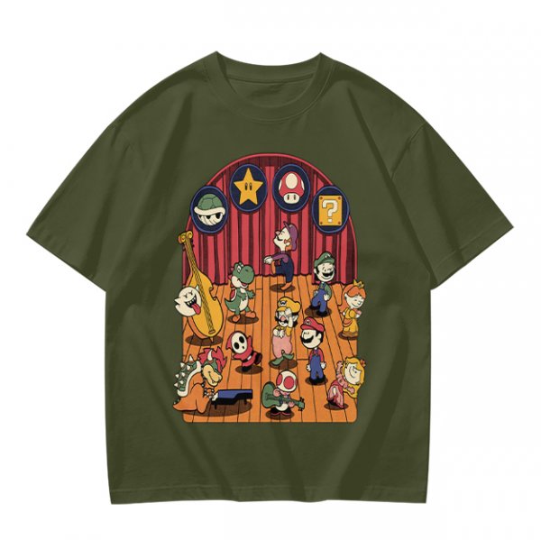Nintendo Mario Characters Band Stage Graphic T-Shirt
