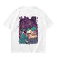 Olive T-Shirt With Anime Swordsman Graphic Print