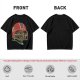 Olive T-Shirt with Zombie Football Player Helmet Graphic