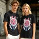 Olive T-Shirt with Princess Mononoke Mask and Kodama Print