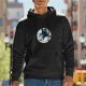 Black hoodie with a snowy warrior graphic print