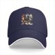 Black Baseball Cap With Cute Cat Food Themed Graphic