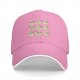 Black Baseball Cap With Cute Ghost Emoji Pattern