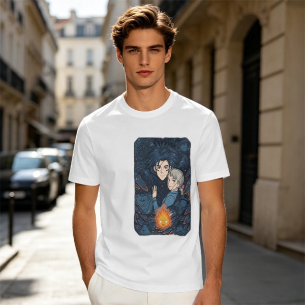 Howl's Moving Castle Anime Graphic Olive T-Shirt
