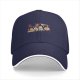 Black Baseball Cap With Whimsical Eyed Monster Creature Artwork