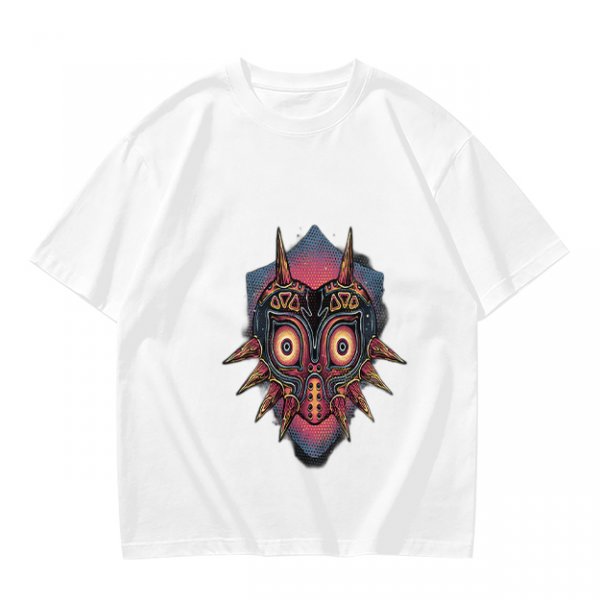 Olive Green T-Shirt With Majora's Mask Graphic Print