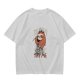 Olive graphic t-shirt with sloth holding knife and 'I'm calm but don't try me' text