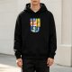 Black hoodie with 'How to Improve Conversations with Racists' graphic print