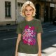 Olive T-shirt with Spinel Character Graphic Print