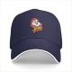 Black Baseball Cap with Santa Jingles Christmas Graphic