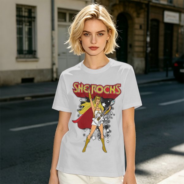 Olive Green She-Ra 'She Rocks' Graphic T-Shirt