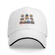 Black Baseball Cap With Cute Anime Character Mashup Print