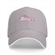 Black Baseball Cap with Pink Cute Character Graphic Print