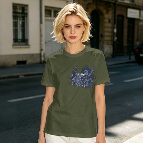 Ori and the Blind Forest Graphic Print Olive Green T-Shirt