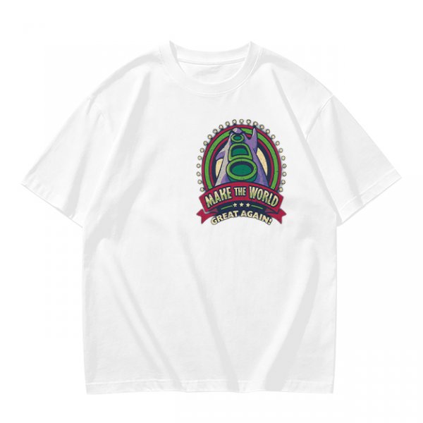 Olive T-Shirt With Make The World Great Again Space Graphic Print