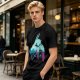 Olive T-Shirt With Spirited Away Dragon Silhouette Artwork