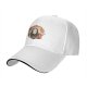 Black baseball cap with No-Face spirit floral wreath print