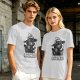 Olive T-Shirt with Black Cat Wizard 'Master of the Dork Arts' Print