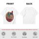 Olive T-shirt with Samurai Cat Surfing Ramen Bowl Art