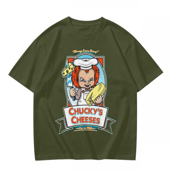 Chucky's Cheeses Horror Themed Graphic T-Shirt