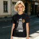 Olive t-shirt with Dalek holding burger and 'It's Dalektable' print
