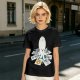 Olive T-Shirt With Cute Octopus Drawing Artwork Print