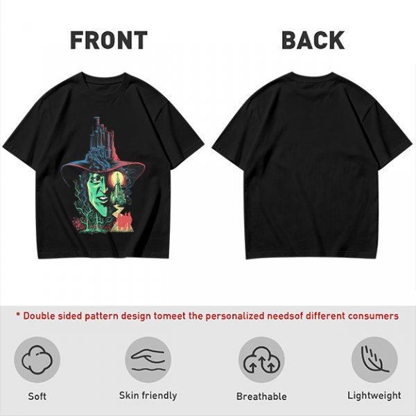 Olive T-Shirt with Wicked Witch of the West Emerald City Artwork