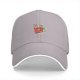 Black baseball cap with festive red mug and treats graphic