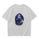 Olive T-Shirt With Night Sky Wolf Howling At Moon Graphic