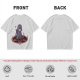 Olive T-Shirt With Purple Demon Cat On Pentagram And Candles
