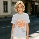 Olive T-Shirt With Cute Cartoon Hamburger Print