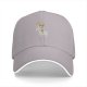 Black baseball cap with running dog graphic and gold text