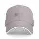 Black Baseball Cap with Small Subtle Front Graphic and White Brim Trim
