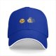 Black Baseball Cap With Cute Fire And Smoke Character Print