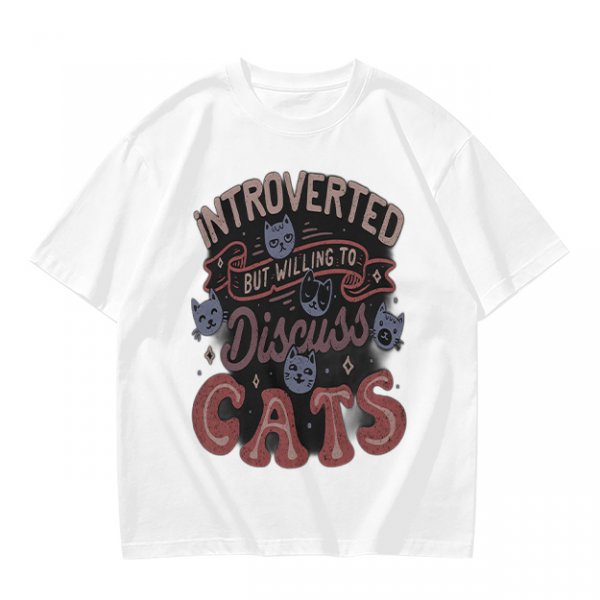 Introverted But Willing To Discuss Cats Graphic T-Shirt