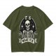 Olive t-shirt with skeleton graphic and 'It Is What It Is' text