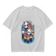Olive T-Shirt With Cute Chibi Cat Character Group Print