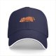 Black baseball cap with a sleeping red panda graphic
