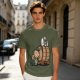 Olive T-Shirt with Charlie Brown and Snoopy at Oktoberfest Beer Barrel