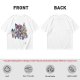 Olive T-Shirt with Anime Character Group Coffee Print